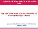 Tiếp cận chẩn đoán suy tim cấp ở trẻ em ngay tại phòng cấp cứu