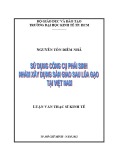 Luận văn Thạc sĩ Kinh tế: Sử dụng công cụ phái sinh nhằm xây dựng sàn giao sau lúa gạo tại Việt Nam
