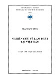 Luận văn Thạc sĩ Kinh tế: Nghiên cứu về lạm phát tại Việt Nam