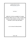 Luận văn Thạc sĩ Sư phạm Sinh học: Thiết kế và sử dụng sách điện tử (E-book) nhằm phát triển năng lực tự học của học sinh trong dạy học chương Cấu trúc tế bào, Sinh học 10, Trung học phổ thông