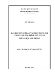 Luận văn Thạc sĩ Sư phạm Ngữ văn: Dạy học dự án phần văn học trung đại trong chương trình Ngữ văn 10 Trung học phổ thông