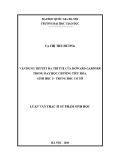 Luận văn Thạc sĩ Sư phạm Sinh học: Vận dụng thuyết đa trí tuệ của Howard Gardner trong dạy học chương Tiêu hóa, Sinh học 8 - Trung học cơ sở