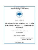 Luận văn Thạc sĩ Kinh tế: Tác động của giao dịch M&A đến tỷ suất sinh lợi bất thường của cổ phiếu trong ngắn hạn
