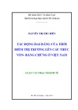 Luận văn Thạc sĩ Kinh tế: Tác động dai dẳng của thời điểm thị trường lên cấu trúc vốn - Bằng chứng ở Việt Nam