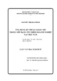Luận văn Thạc sĩ Kinh tế: Ứng dụng kỹ thuật logic mờ trong xếp hạng tín nhiệm doanh nghiệp tại Việt Nam