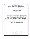 Luận văn Thạc sĩ Kinh tế: Phân tích các nhân tố ảnh hưởng đến hành vi tuân thủ thuế của các doanh nghiệp vừa và nhỏ trên địa bàn thành phố Tân An tỉnh Long An