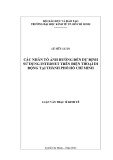 Luận văn Thạc sĩ Kinh tế: Các nhân tố ảnh hưởng đến dự định sử dụng internet trên điện thoại di động tại thành phố Hồ Chí Minh