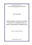 Luận văn Thạc sĩ Kinh tế: Đánh giá hiệu quả kinh tế ba mô hình nuôi tôm vùng ảnh hưởng mặn tại huyện U Minh Thượng, tỉnh Kiên Giang