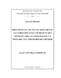 Luận văn Thạc sĩ Kinh tế: Phân tích các yếu tố tác động đến sự lựa chọn nhà cung cấp dịch vụ kết nối mạng ADSL của khách hàng cá nhân khu vực thành phố Hồ Chí Minh