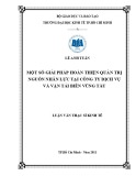 Luận văn Thạc sĩ Kinh tế: Một số giải pháp hoàn thiện quản trị nguồn nhân lực tại Công ty dịch vụ và vận tải biển Vũng Tàu