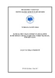 Luận văn Thạc sĩ Kinh tế: Đánh giá thực trạng sinh kế của hộ gia đình bị thu hồi đất cho dự án khu công nghiệp Thạnh Lộc, tỉnh Kiên Giang