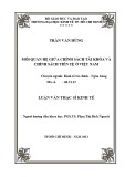 Luận văn Thạc sĩ Kinh tế: Mối quan hệ giữa chính sách tài khóa và chính sách tiền tệ ở Việt Nam