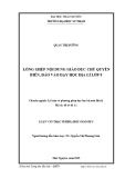 Luận văn Thạc sĩ Khoa học giáo dục: Lồng ghép nội dung giáo dục chủ quyền biển, đảo vào dạy học Địa lí lớp 9