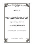 Luận văn Thạc sĩ Kinh tế: Phân tích lợi ích và chi phí dự án cấp nước sạch tại Thành phố Bắc Ninh