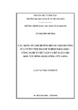 Luận văn Thạc sĩ Kinh tế: Các nhân tố ảnh hưởng đến sự thành công của vườn ươm doanh nghiệp khoa học – công nghệ ở Việt Nam và đề xuất cho khu vực đồng bằng sông Cửu Long