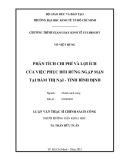 Luận văn Thạc sĩ Chính sách công: Phân tích chi phí và lợi ích của việc phục hồi rừng ngập mặn tại đầm Thị Nại - Tỉnh Bình Định