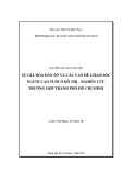 Luận văn Thạc sĩ Kinh tế: Sự già hóa dân số và các vấn đề chăm sóc người cao tuổi ở đô thị   nghiên cứu trường hợp Thành phố Hồ Chí Minh