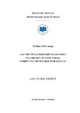 Luận văn Thạc sĩ Kinh tế: Các yếu tố tác động đến sự hài lòng của nhà đầu tư nước ngoài: nghiên cứu trường hợp tỉnh Long An