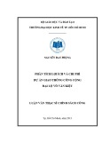 Luận văn Thạc sĩ Chính sách công: Phân tích lợi ích và chi phí dự án giao thông công cộng đại lộ Võ Văn Kiệt