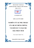 Khóa luận tốt nghiệp: Nghiên cứu sự phụ thuộc của hệ số trùng phùng vào bề dày và mật độ mẫu phân tích