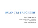 Bài giảng Quản trị tài chính: Chương 1 - ThS. Nguyễn Hữu Thọ