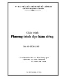 Giáo trình Phương trình đạo hàm riêng - Trường ĐH Sài Gòn