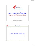 Bài giảng Cơ lý thuyết-Tĩnh học: Chương 3 - TS. Đường Công Truyền