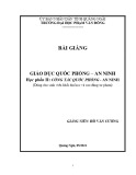 Bài giảng Giáo dục quốc phòng-An ninh (Học phần 2) - ĐH Phạm Văn Đồng