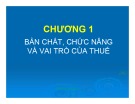 Bài giảng Thuế: Chương 1 - Nguyễn Đăng Khoa