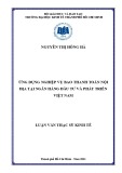 Luận văn Thạc sĩ Kinh tế: Ứng dụng nghiệp vụ bao thanh toán nội địa tại Ngân hàng Đầu tư và Phát triển Việt Nam