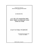 Luận văn Thạc sĩ Kinh tế: Các yếu tố ảnh hưởng đến phát triển sản phẩm du lịch tỉnh Tây Ninh