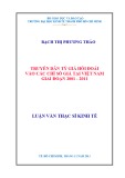 Luận văn Thạc sĩ Kinh tế: Truyền dẫn tỷ giá hối đoái vào các chỉ số giá tại Việt Nam giai đoạn 2001-2011