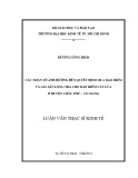 Luận văn Thạc sĩ Kinh tế: Các nhân tố ảnh hưởng đến quyết định mua bảo hiểm và giá sẵn lòng trả cho bảo hiểm cây lúa ở huyện Châu Phú – An Giang