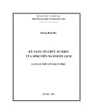 Luận án Tiến sĩ Tâm lý học: Kỹ năng tổ chức sự kiện của sinh viên ngành Du lịch