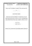 Abstract of a thesis doctor of Philosophy in biology: Research on the diversity of medicinal plant resources in Hoang Su Phi, Ha Giang and proposed measures for sustainable conservation and use