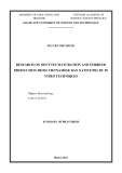 Summary of Biology doctoral thesis: Research on oocytes maturation and embryo production from vietnamese Ban native pig by in vitro techniques