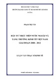 Luận văn Thạc sĩ Kinh tế: Đầu tư trực tiếp nước ngoài và tăng trưởng kinh tế Việt Nam giai đoạn 2000-2012