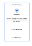 Luận văn Thạc sĩ Kinh tế: Tác động của tập huấn đến thu nhập hộ dân nuôi cá lồng bè trên địa bàn huyện Kiên Hải, tỉnh Kiên Giang