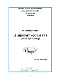 Bài giảng Lý luận dạy học Địa lý 1 (Phần đại cương) - ĐH Phạm Văn Đồng