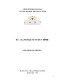 Bài giảng Đại số tuyến tính 1 - ĐH Phạm Văn Đồng