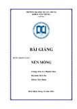 Bài giảng Nền móng - ĐH Quang Trung