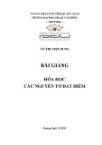 Bài giảng Hóa học các nguyên tố đất hiếm: Phần 1 - ĐH Phạm Văn Đồng