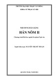 Bài giảng Hán nôm II - ĐH Phạm Văn Đồng