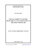 Luận văn Thạc sĩ Khoa học Vật chất: Chế tạo, nghiên cứu hấp phụ thuốc diệt cỏ 2,4-D và bentazon của than hoạt tính bã chè