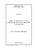 Luận văn Thạc sĩ Hoá học: Nghiên cứu tính chất của vật liệu compozit chế tạo từ cao su thiên nhiên và sét biến tính