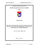 Luận văn Thạc sĩ Khoa học: Tổng hợp và đánh giá khả năng xử lí chất hữu cơ, amoni, asen của vật liệu MnO2 kích thước nanomet mang trên silicagen, laterit, pyroluzit