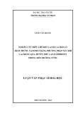 Luận văn Thạc sĩ Hoá học: Nghiên cứu điều chế bột canxi cacbonat kích thước nanomet bằng phương pháp sục khí cacbonic qua huyền phù canxi hidroxit trong môi trường nước