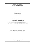 Luận văn Thạc sĩ Hoá học: Tổng hợp, nghiên cứu tính chất phức chất benzoat của một số nguyên tố đất hiếm nhẹ