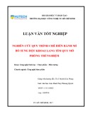 Luận văn tốt nghiệp: Nghiên cứu quy trình chế biến bánh mì bổ sung bột khoai lang tím quy mô phòng thí nghiệm