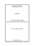 Luận văn Thạc sĩ Lịch sử: Mạng lưới chợ nông thôn ở huyện Yên Phong tỉnh Bắc Ninh (1986-2016)